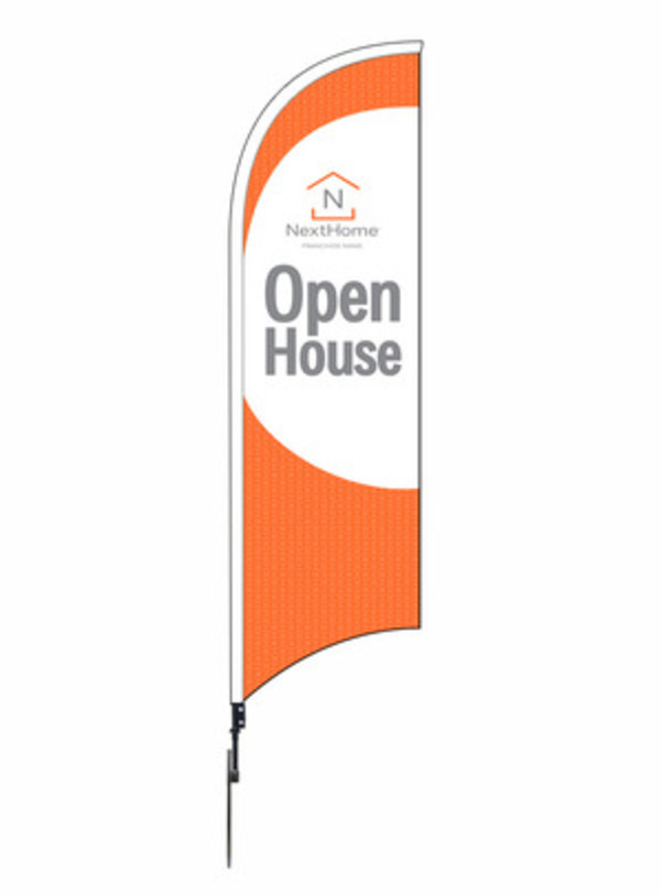 Open House Feather Flag Unit, 12-Foot- Printed on both sides